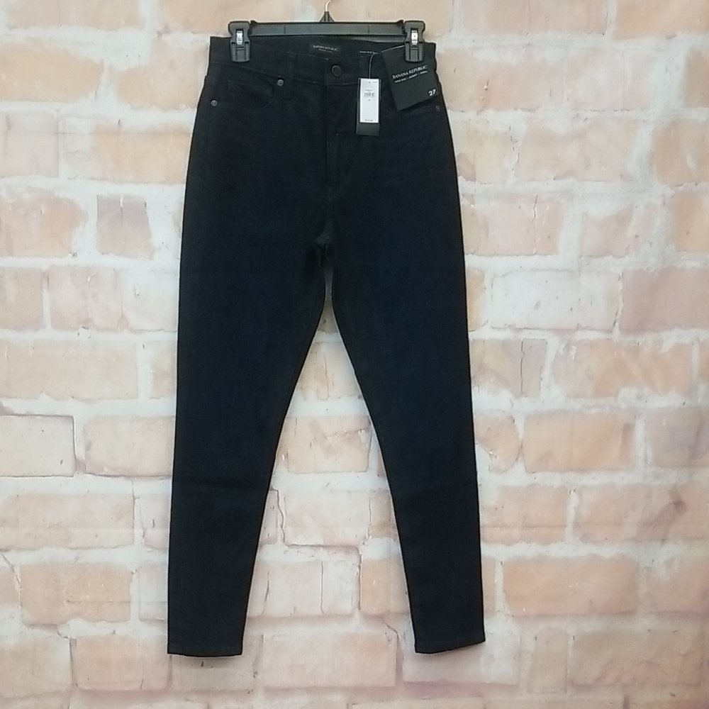 NWT Banana Republic Women's Size 27 Dark Blue Skinny Jeans
